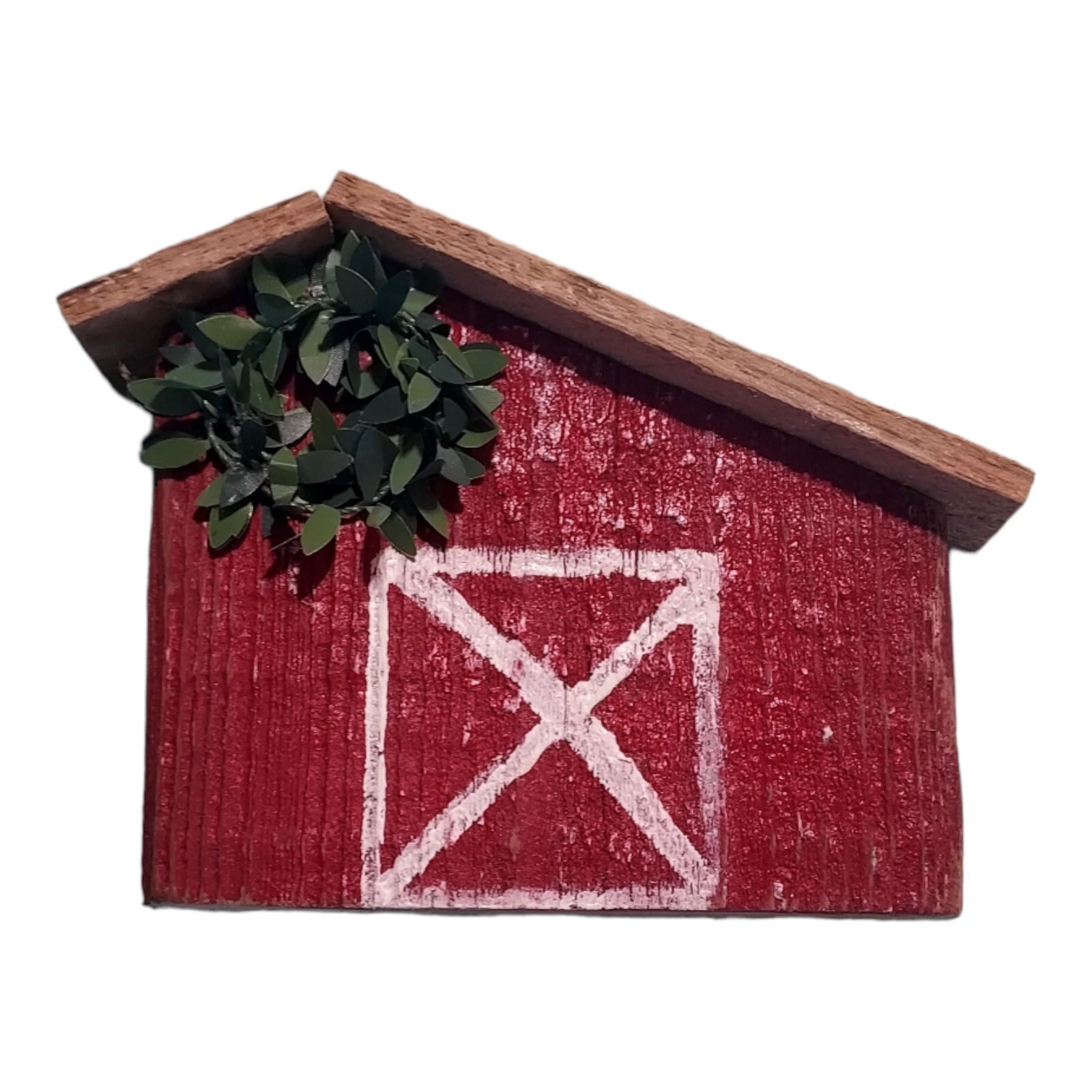 Barnwood Architectural Salvage Handcrafted Red White Barn 6" Tiered Tray Decor gallery