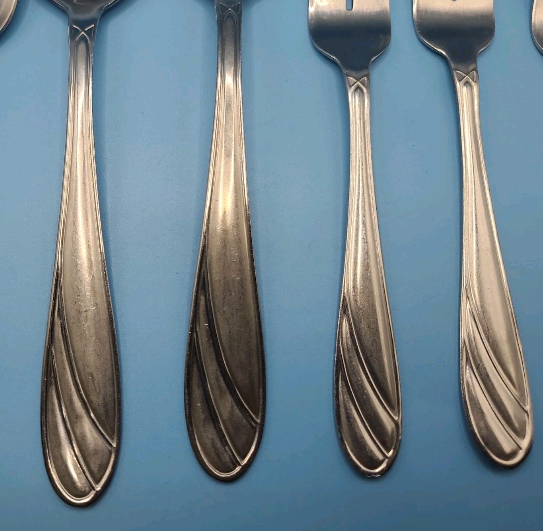 Cambridge Medina Forks Spoons Serving Utensils Stainless Flatware 7pcs gallery