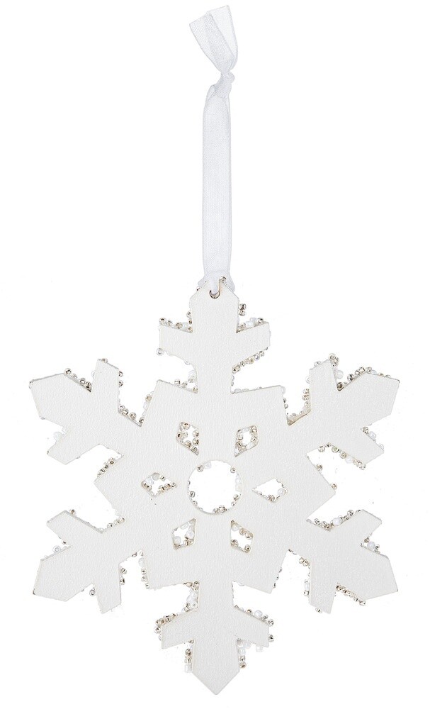Ganz H1 Crystal Expressions 5" L Beaded Snowflake Hanging Ornaments ACRYX-210 gallery