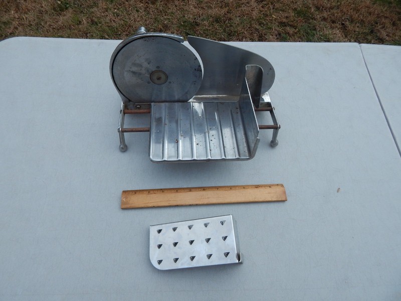 VINTAGE CHROME GENERAL MODEL # 150 HAND CRANK MEAT SLICER SLICING MACHINE gallery