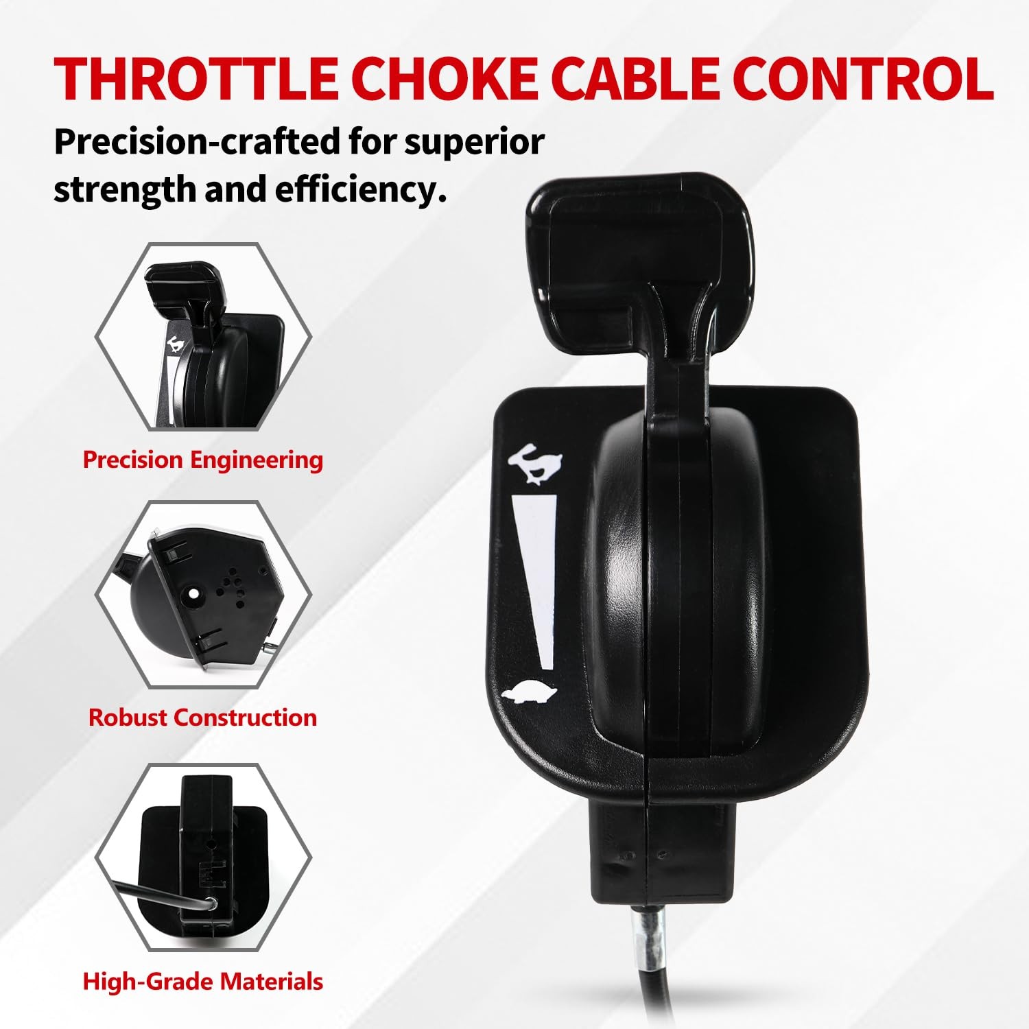 YDO Throttle Control Cable Compatible with Cub Cadet XT1-LT46 LT50 GT50 Black gallery