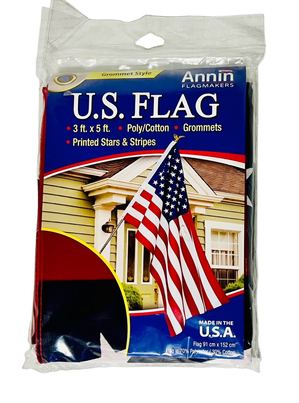 Annin Flagmakers Authentic USA Made US Flag 3 ft x 5 ft Poly/Cotton Blend-NEW gallery