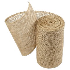 6″ Burlap Ribbon 10 Yard Roll Finished Edges (4 colors)