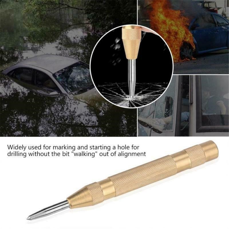 4X Automatic CENTER PUNCH Tool Adjustable Spring Loaded Super Strong Metal Drill gallery