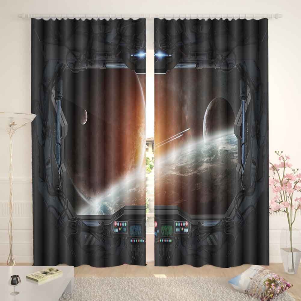 Storage Finance Lines 3D Curtain Blockout Photo Printing Curtains Drape Fabric gallery