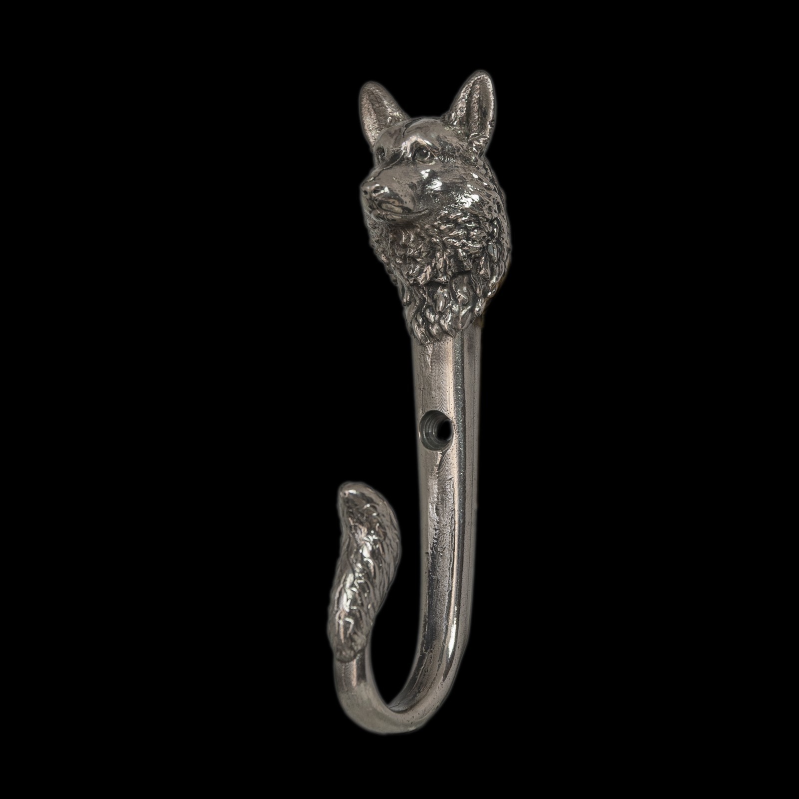 Nickel Silver Corgi Wall Hook | Handmade Dog Leash & Key Holder gallery
