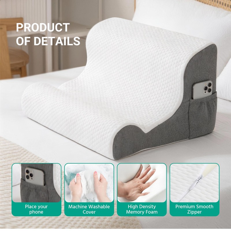 Ergonomic Wedge Shape Pillow Backrest Reading Pillow for Adults Sleep Relaxing gallery