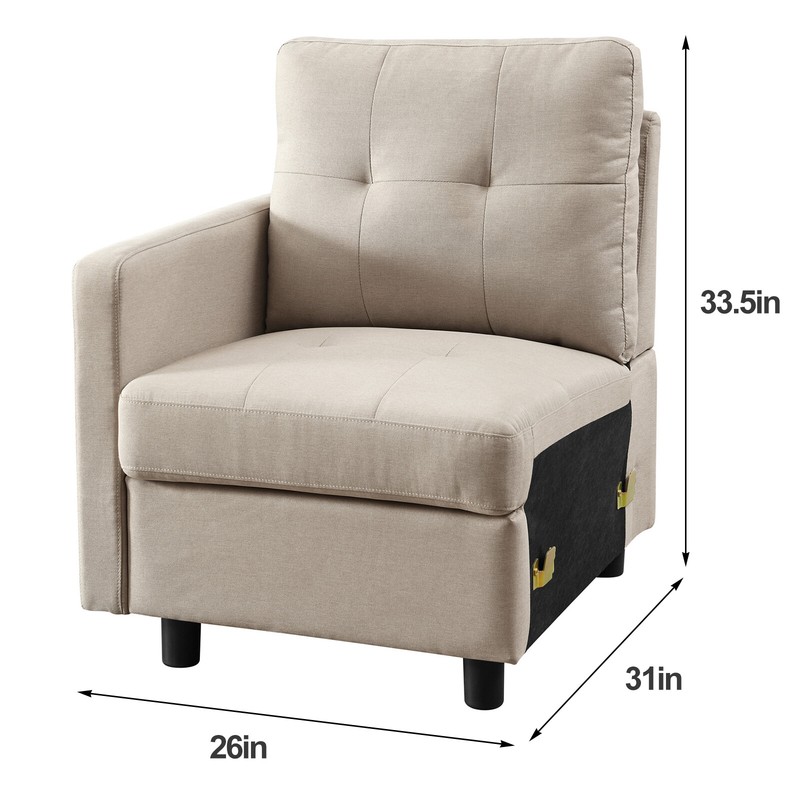 Contemporary Modular Sectional Sofa Modern Living Room Furniture Set DIY Couch gallery