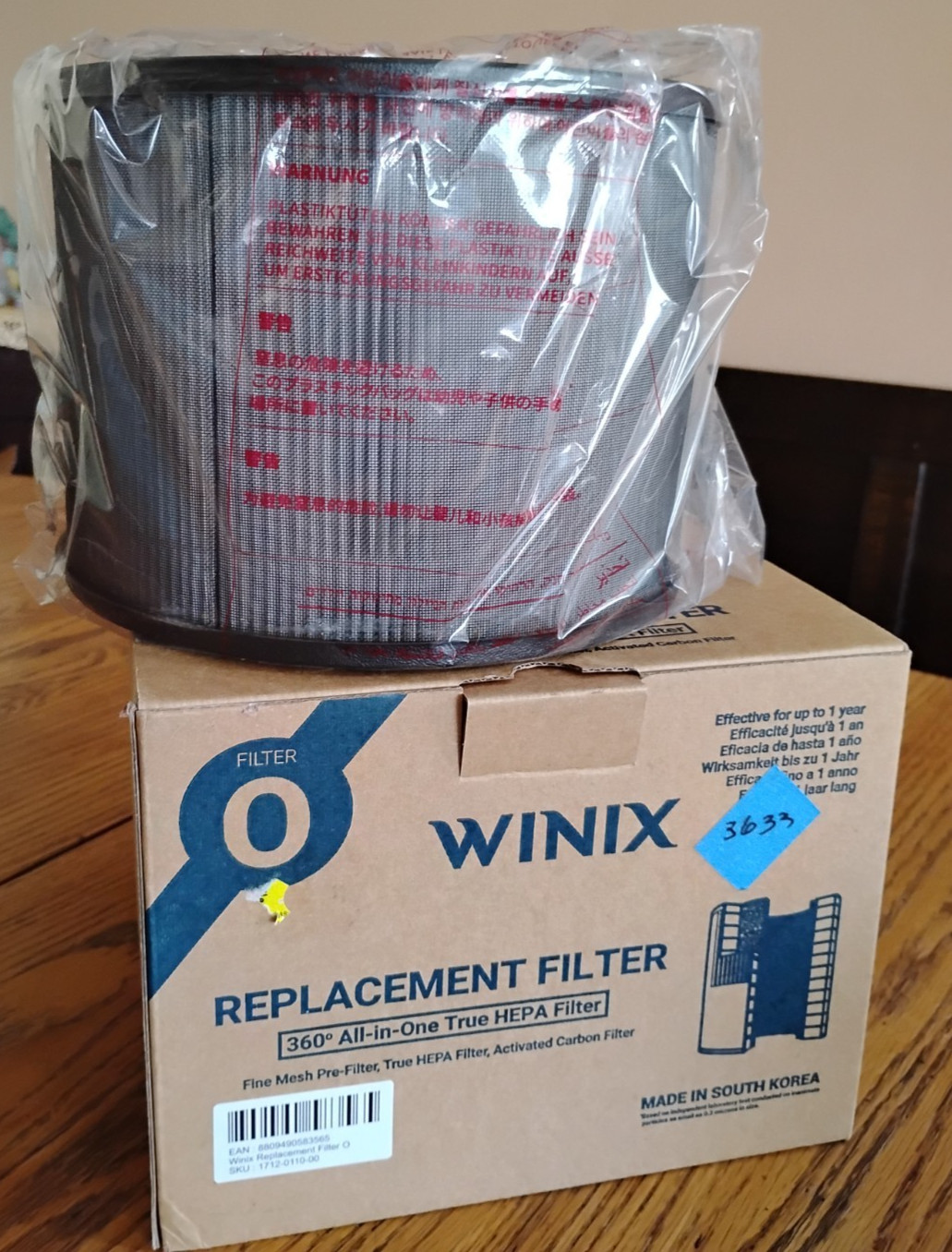 Winix Air Purifier Replacement Filter O 360 All-in-One True HEPA 1712-0110-00 gallery
