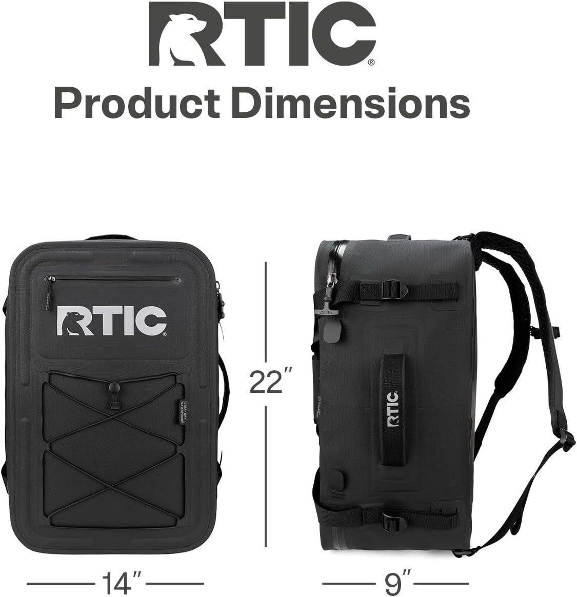 RTICUltra Dry Duffle Pack,Waterproof Outdoor Backpack FloatingBag,Black&Graphite 5