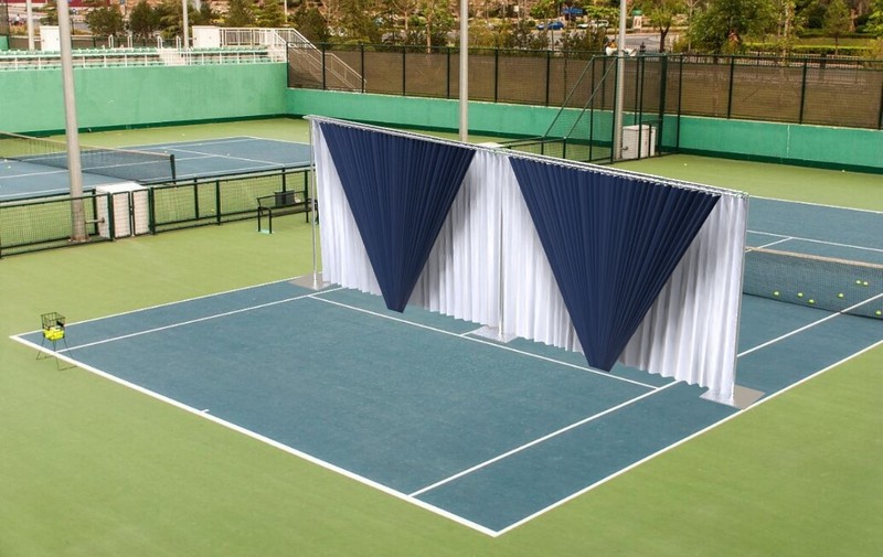DOUBLE CROSSBAR ADJUSTABLE QUICK BACKDROP KIT 10 FT x 10 - 20 FT WITHOUT DRAPE gallery