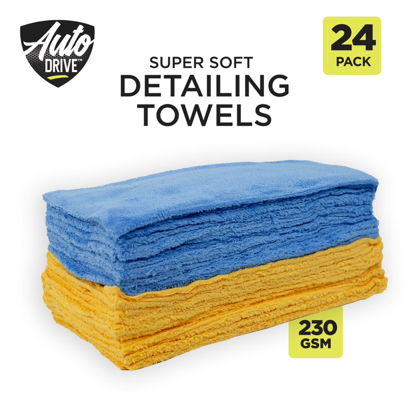 (3 Pack) Auto Drive Multi Purpose Microfiber Cleaning Towels 24-Wipes Detailer gallery