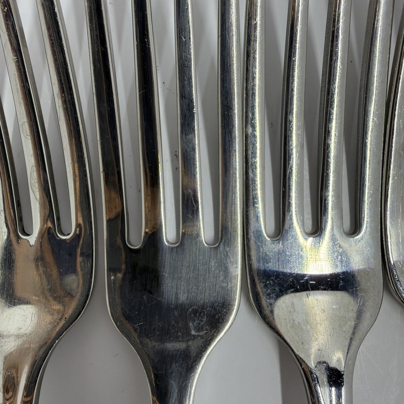 ONEIDA Stainless MARQUETTE Set 6 DINNER FORKS 7 3/4" Glossy Community USA Cube gallery