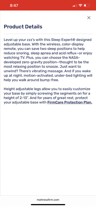 High Quality- Adjustable Bed Frame Base With Massage Backlit Remote Twin XL King gallery