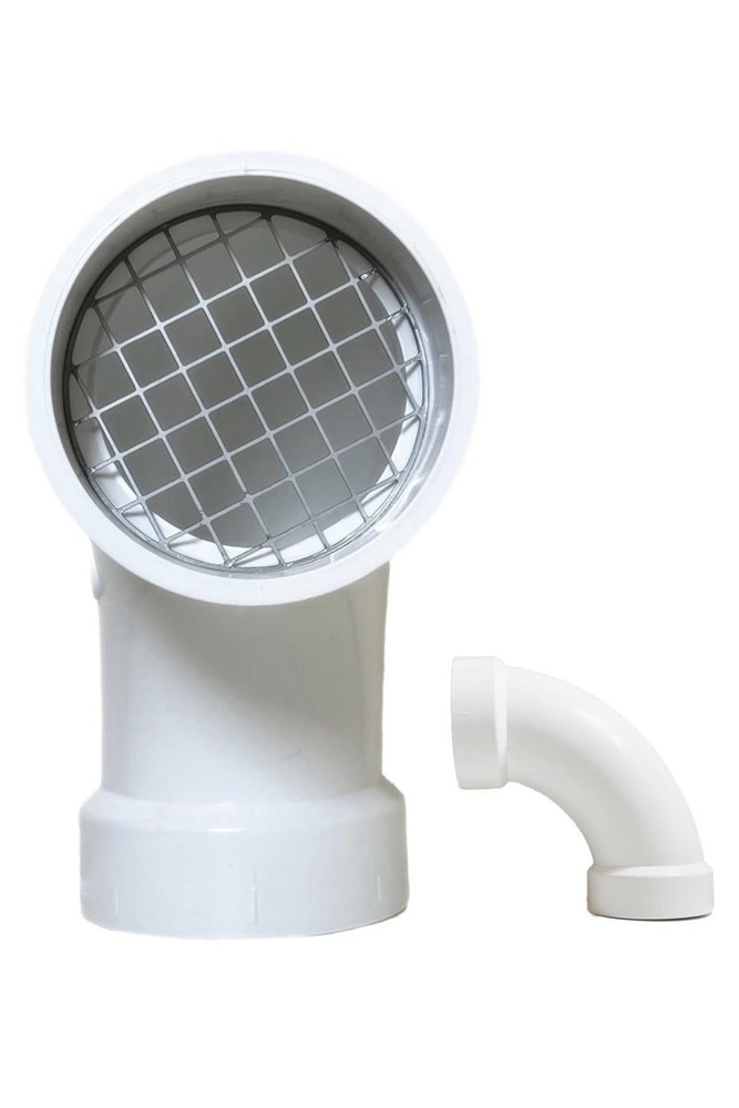 PVC termination vent with stainless steel screen,90°Roof Vent Cap for Furnace 2”