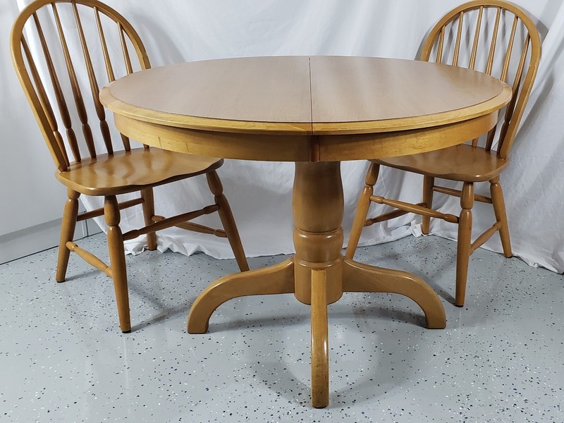 Solid Oak Dining Table Oval 4 Chairs 2 Leafs Cochrane Amer-Silhouette L-Pick-Up gallery