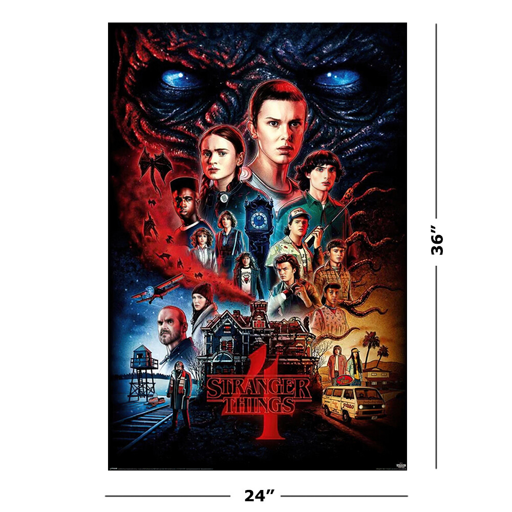 Stranger Things 4 - TV Show Poster (Regular One Sheet Season 4) (Size: 24 x 36") gallery