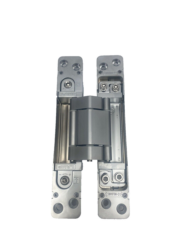 R38588, SUGATSUNE 7.5" 3D Adjustable Concealed Hinge Satin Chrome Nickel Plated gallery