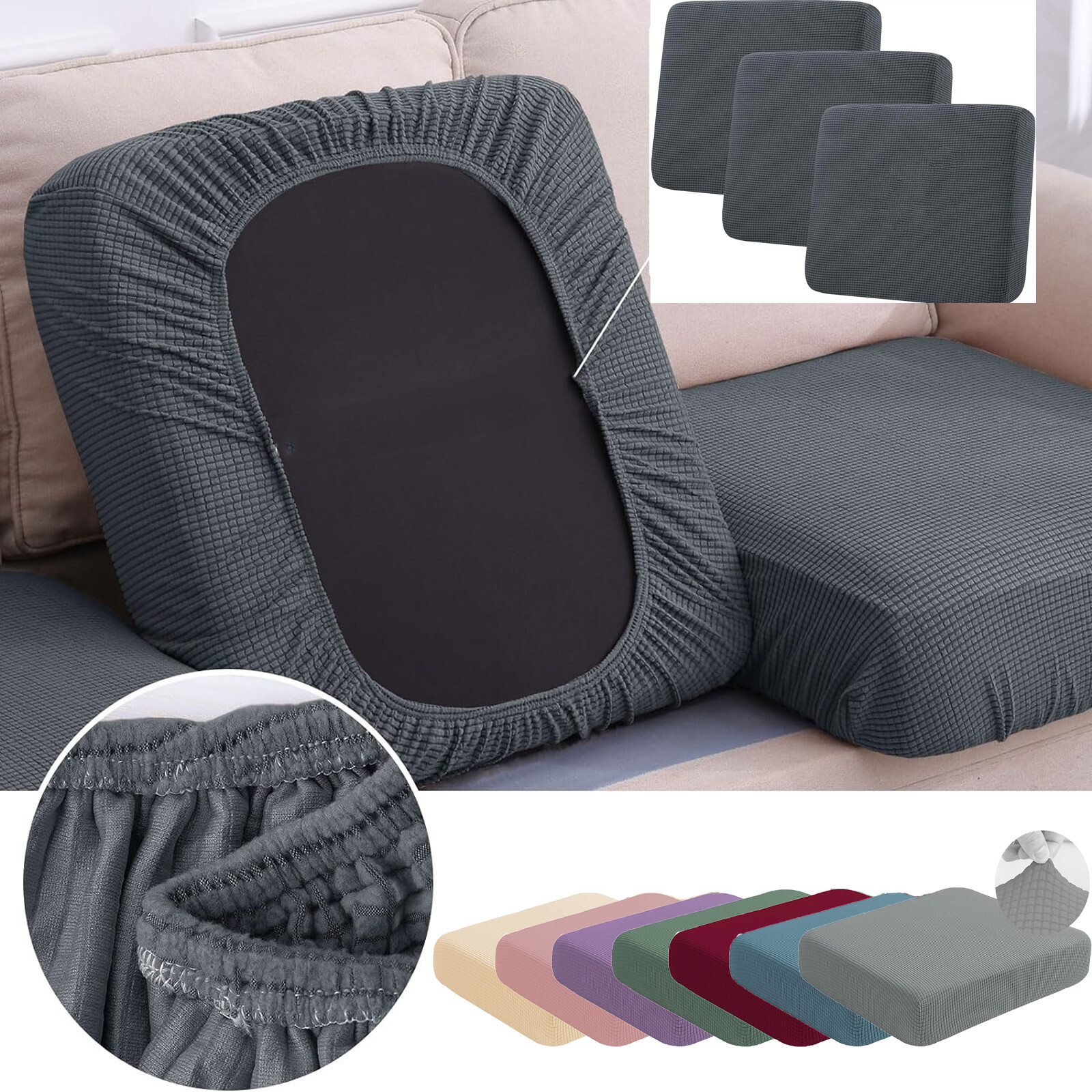 Stretch Sofa Covers Couch Settee Seat Cushion Slipcover L Shape Sectional Covers gallery
