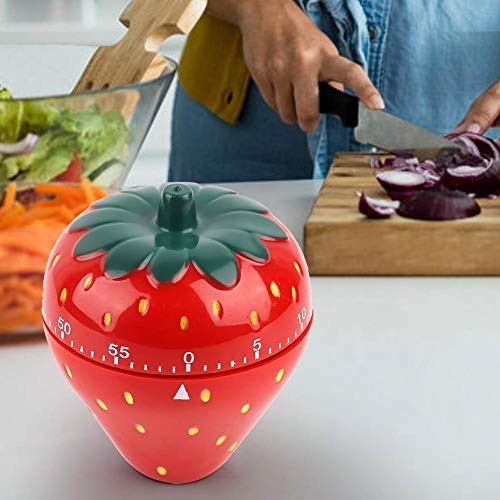 Kitchen Timer Strawberry Shaped Wind Up 60 Minutes Manual Countdown gallery