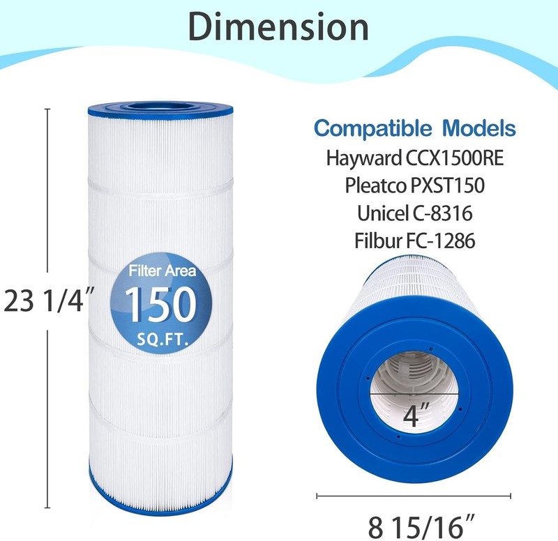 1-2Pack C-8316 Pool Filter Replacement CC1500 CCX1500RE FC-1286 PXST150 C-8317 gallery