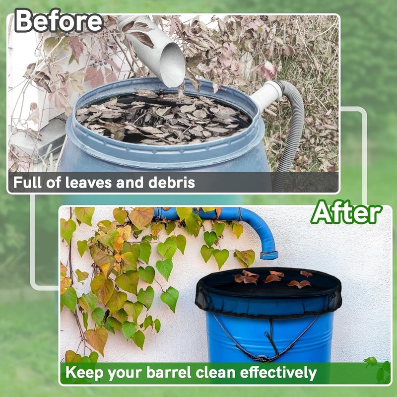 2Pcs Mesh Screen Cover Protector Netting For Rain Barrel Water Collection Bucket gallery