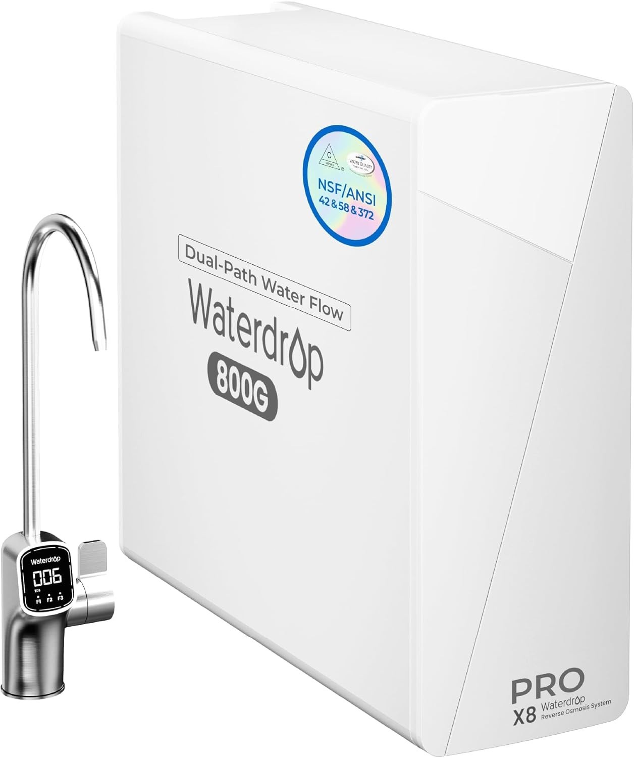 [ Dual Flow] Waterdrop X8-PRO Reverse Osmosis Water Filter, NSF/ANSI 42&58&372 gallery