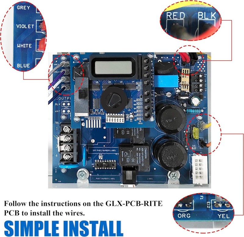 New GLX-PCB-RITE Main Circuit Board for Hayward Aquarite Salt Systems gallery
