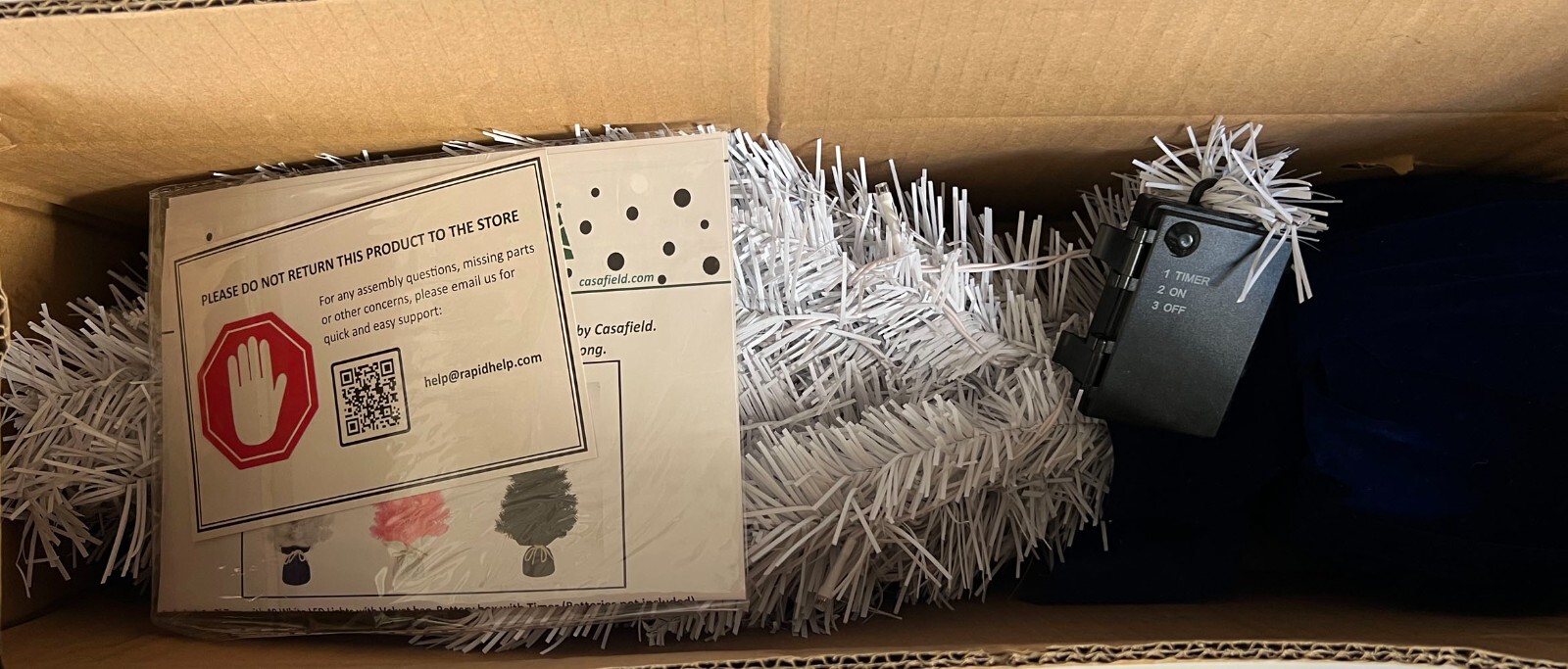 CASAFIELD 2ft pre-lit WHITE CHRISTMAS TREE with LED Lights TR-623L *new open box gallery