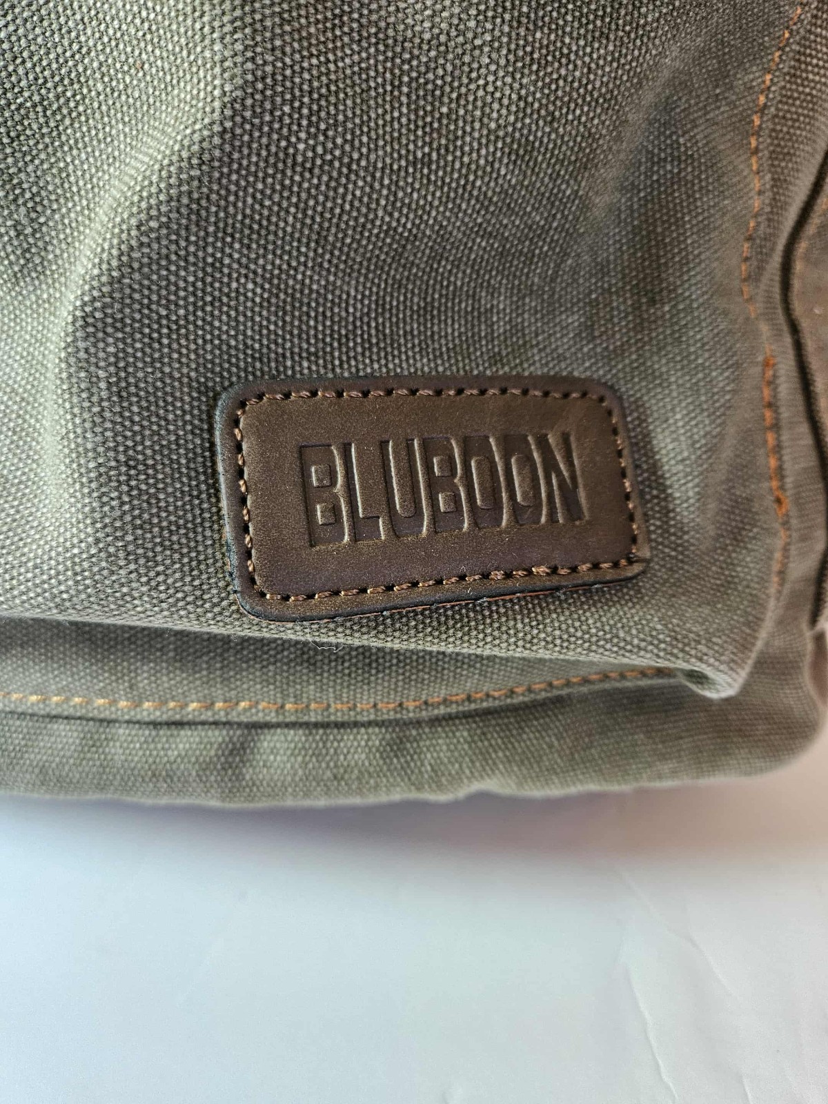 Vtg Bluboon Backpack With Leather Trim 2