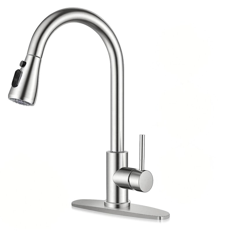 PHANCIR Kitchen Faucet Pull Down Sprayer Brushed Nickel Single Handle FREESHIP gallery