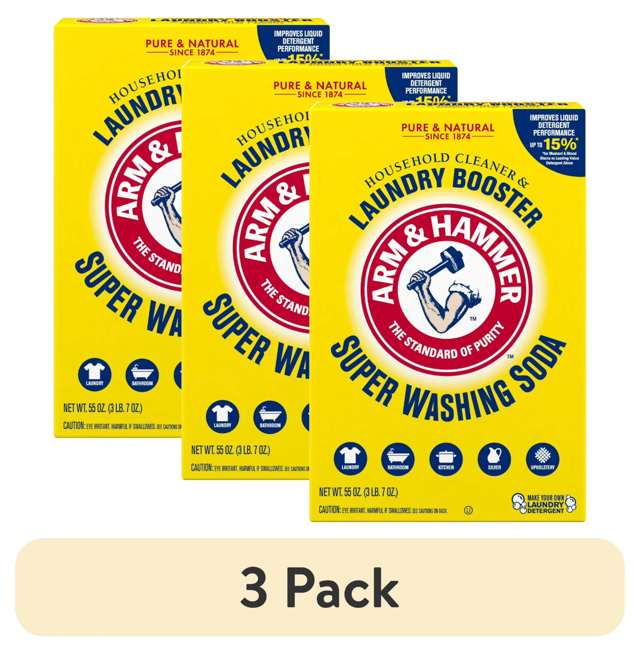 ARM & HAMMER Super Washing Soda Laundry Booster Cleaner 55 oz gallery