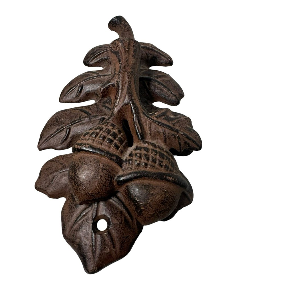Brown Black Double Acorn Oak Leaf Style Front Door Knocker-Vintage-Fast Shipping