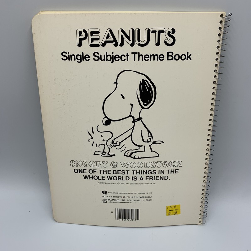 5 Snoopy Peanuts Spiral Bound Notebooks Unused Vtg Rare 80s Butterfly Originals gallery