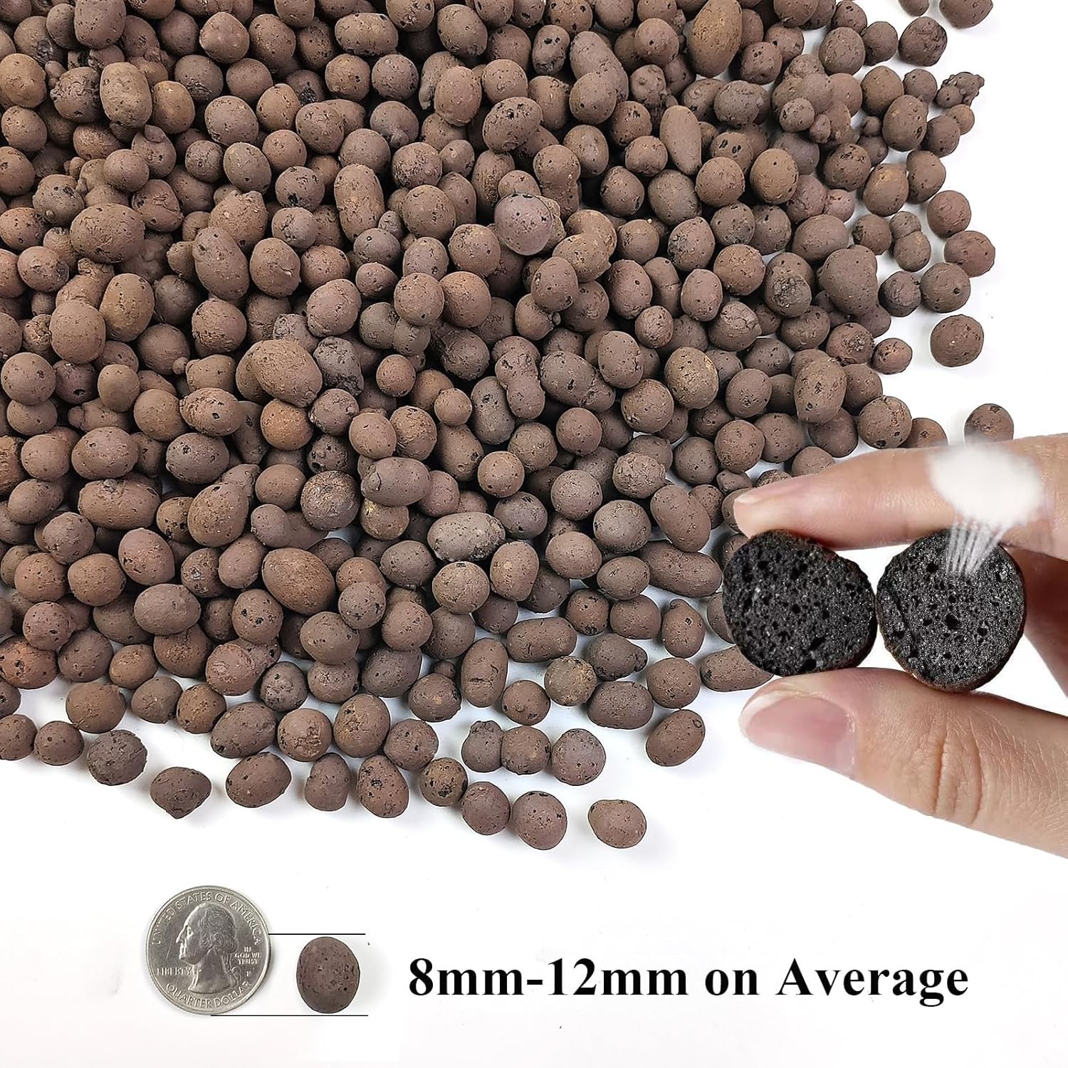 9Lbs Natural Hydroton Clay Pebbles Rocks for Hydroponics & Plants 8-12mm gallery