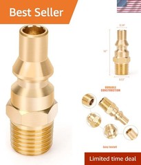 Brass Quick Connect Fitting with Full Flow Male Plug – RV BBQ Essential