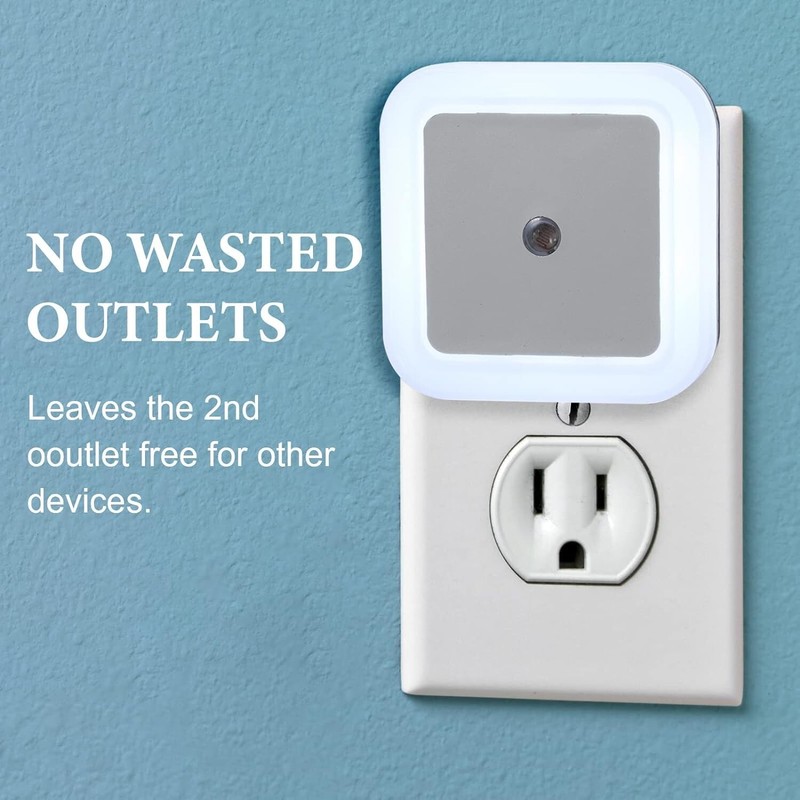 4/8/12 Pcs Wall Plug-in LED Night Lights Lamp Dusk to Dawn Sensor Soft White New gallery