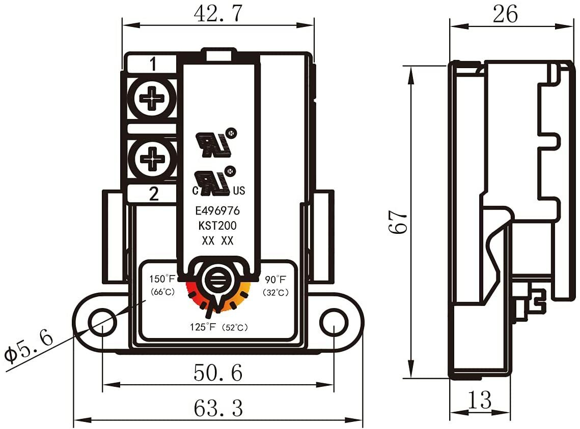 THERMOSTAT FOR DOUBLE ELEMENT TANKS ELECTRIC WATER HEATER gallery