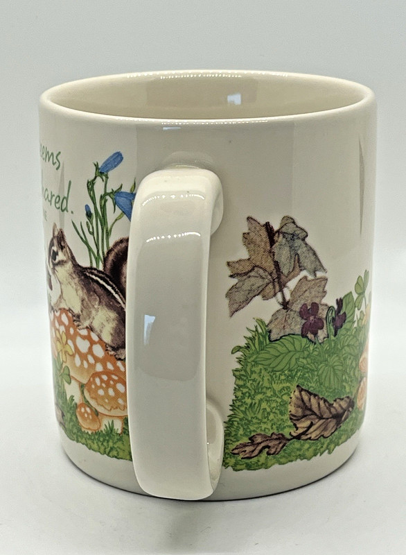 Vintage American Greetings Chipmunk Mushroom Coffee Mug Happiness Share gallery