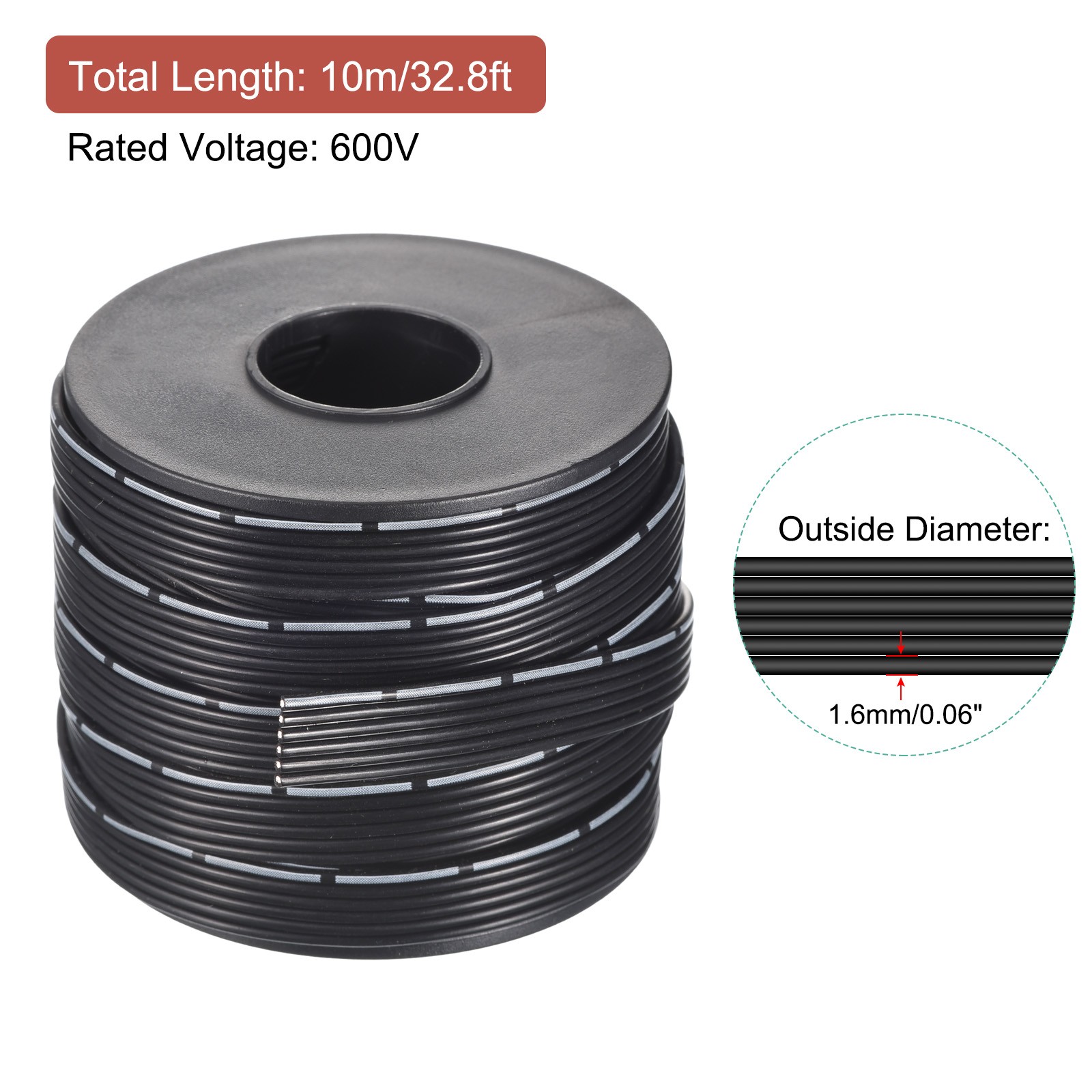 24AWG Silicone Ribbon Cable 6Pin Cable Flexible Silicone Wire 10m/32.8ft gallery