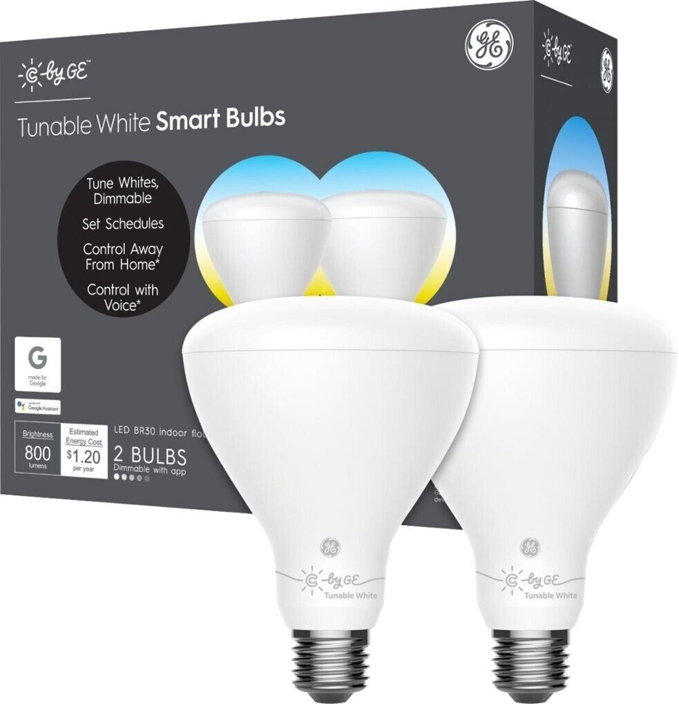 Cync by GE BR30 Bluetooth Smart LED Floodlight Bulb - 2-Pack gallery