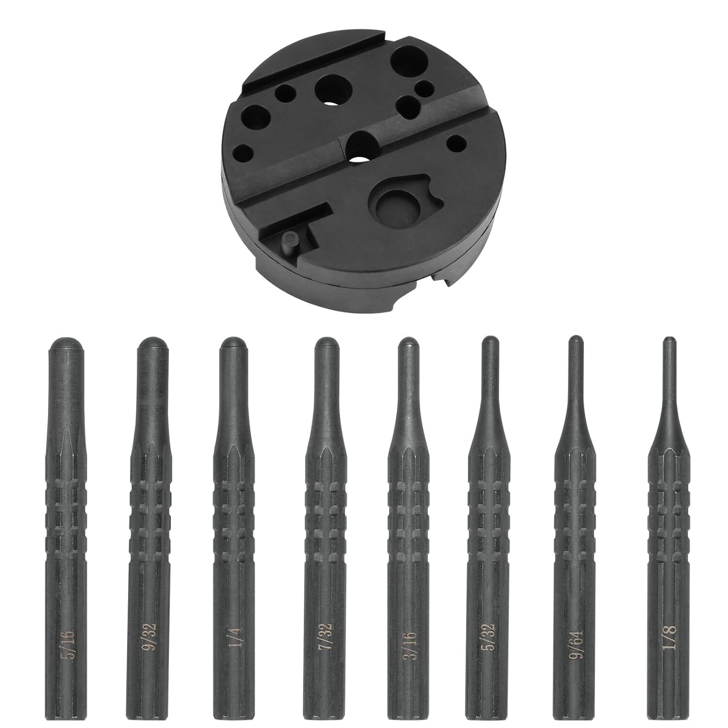 8Pcs Roll Pin Punch Set w/ Bench Block,Punch Removing Repair Tools for Maintenan gallery
