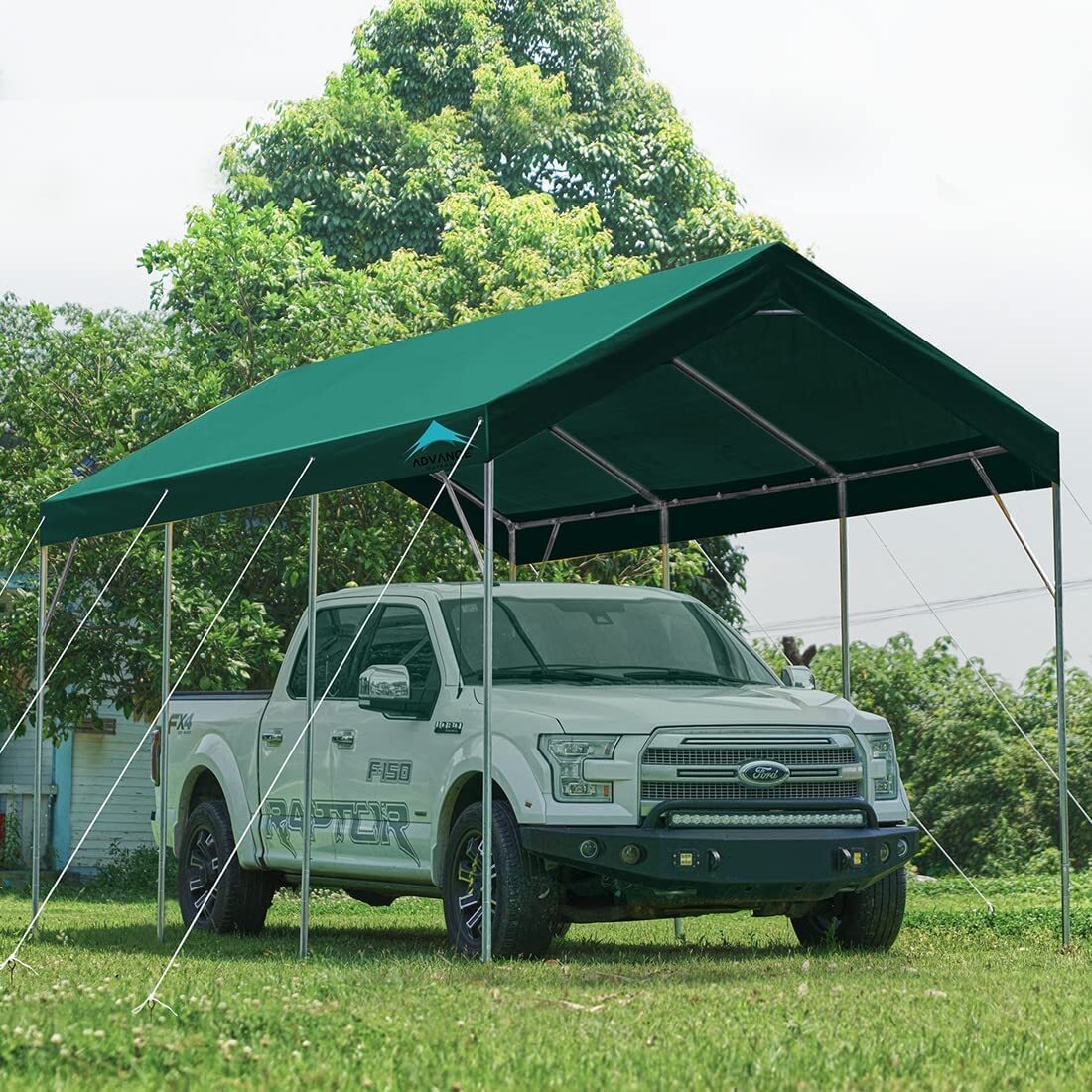 ADVANCE OUTDOOR 12x20 Adjustable Carport Shelter Storage Canopy Boat Cover Shed gallery
