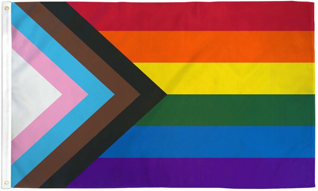 3X5 FT Progress Pride Flag LGBTQIA LGBT Pride Queer POC Pride Trans Inclusive gallery