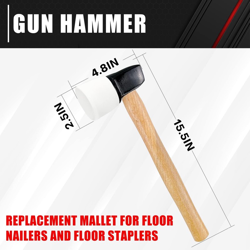 White Rubber Flooring Mallet with Replaceable Head,Non-Marring Head, Wood Han... gallery