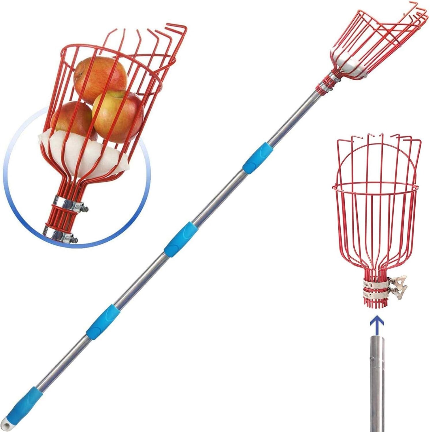 COCONUT Fruit Picker Tool, Fruit Picker with Basket and Pole Easy to Assemble gallery