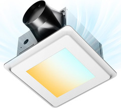 Powerful Bathroom Exhaust Fan with Light, 110CFM, ETL & FCC Certified