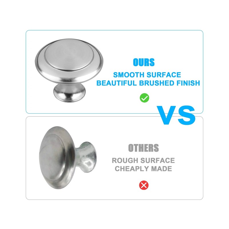 10PCS Cabinet Knobs Brushed Nickel Drawer Pulls Door Handles Kitchen Hardware gallery