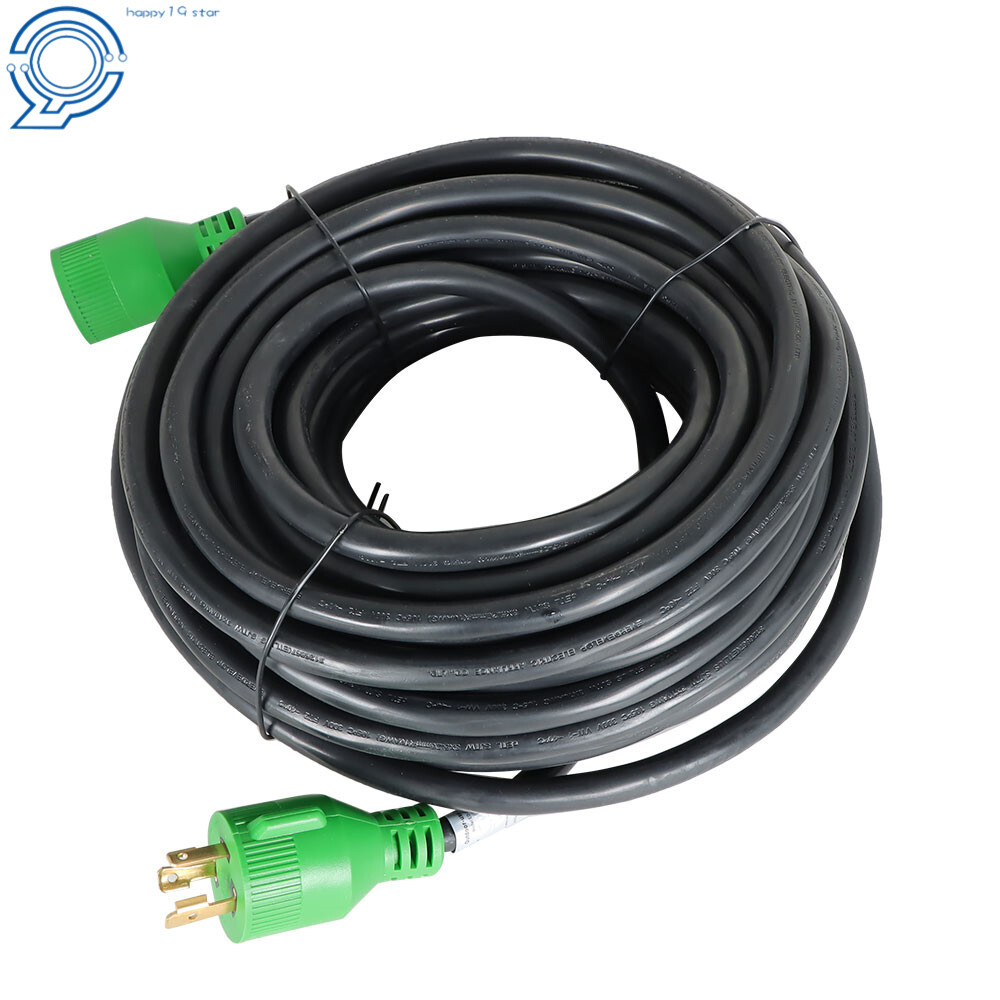 Generator Extension Cord 10-100 Ft 3 Prong Power Cable 10 3 30 Amp Adapter Plug gallery