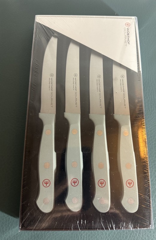Four Piece Steak Knives Set - In Blue, New, By: Wüsthof Gourmet gallery